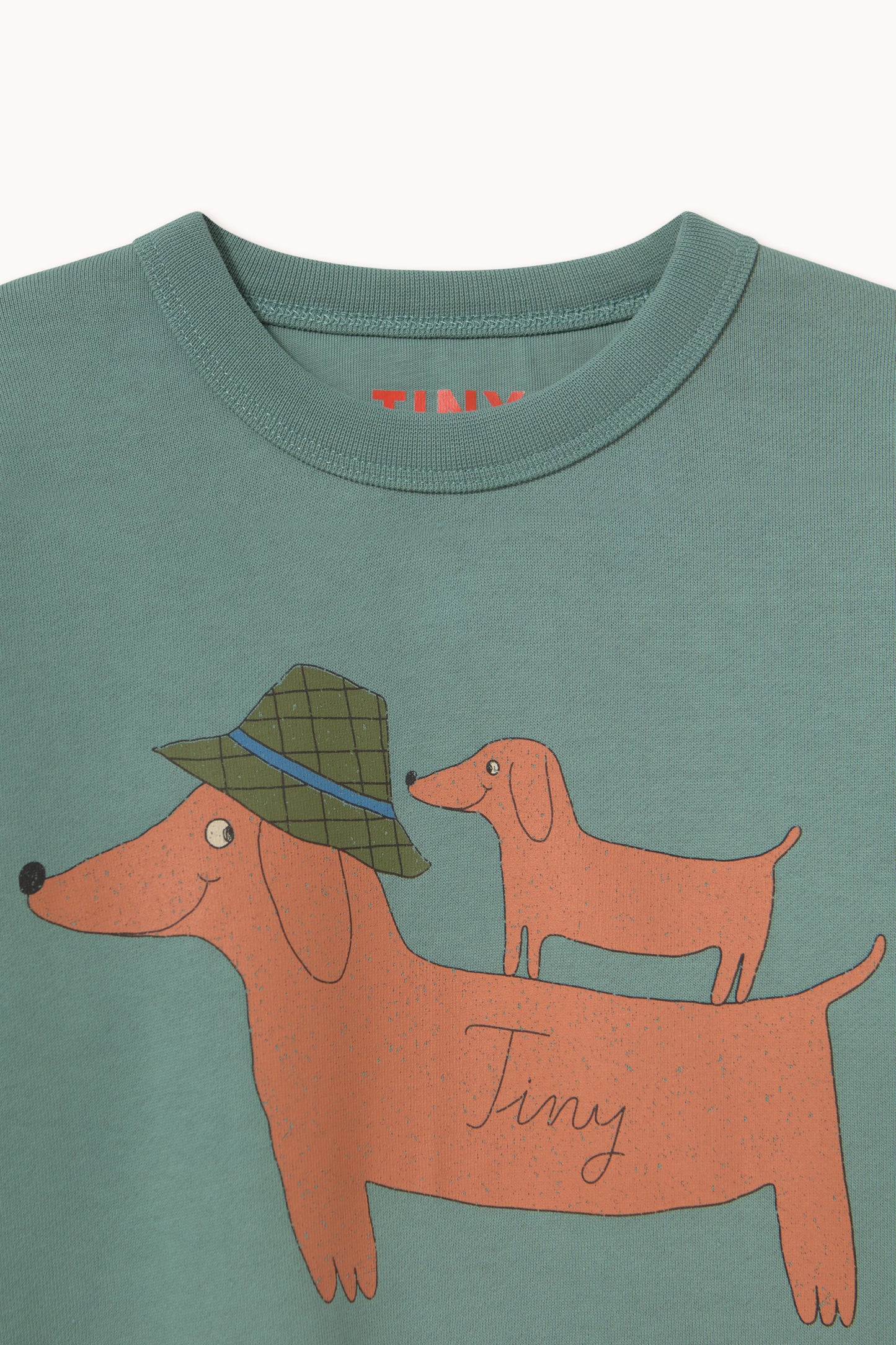 [TINYCOTTONS]Two Dogs Graphic Sweatshirt - Teal