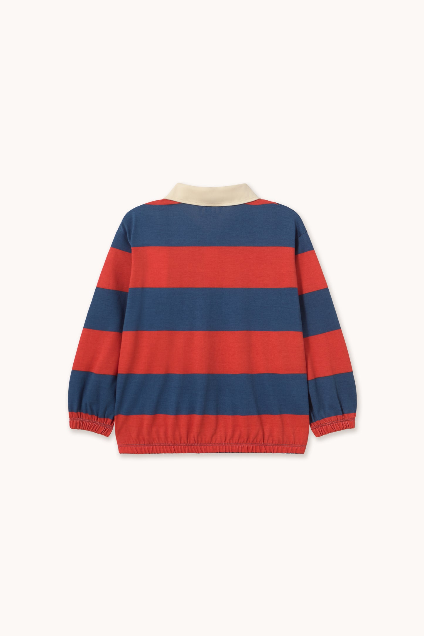 [TINYCOTTONS]Dark Red Stripes Polo Sweatshirt - Dark Red