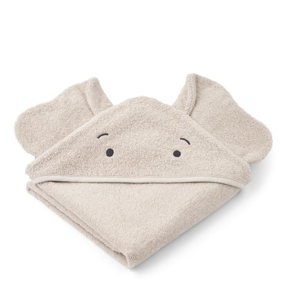 [Liewood] Albert Elephant Hooded Towel-Sandy