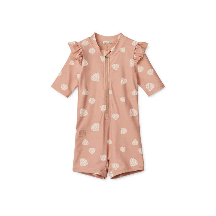 [Liewood] Amel Printed Swim Jumpsuit - Shell / Pale Tuscany