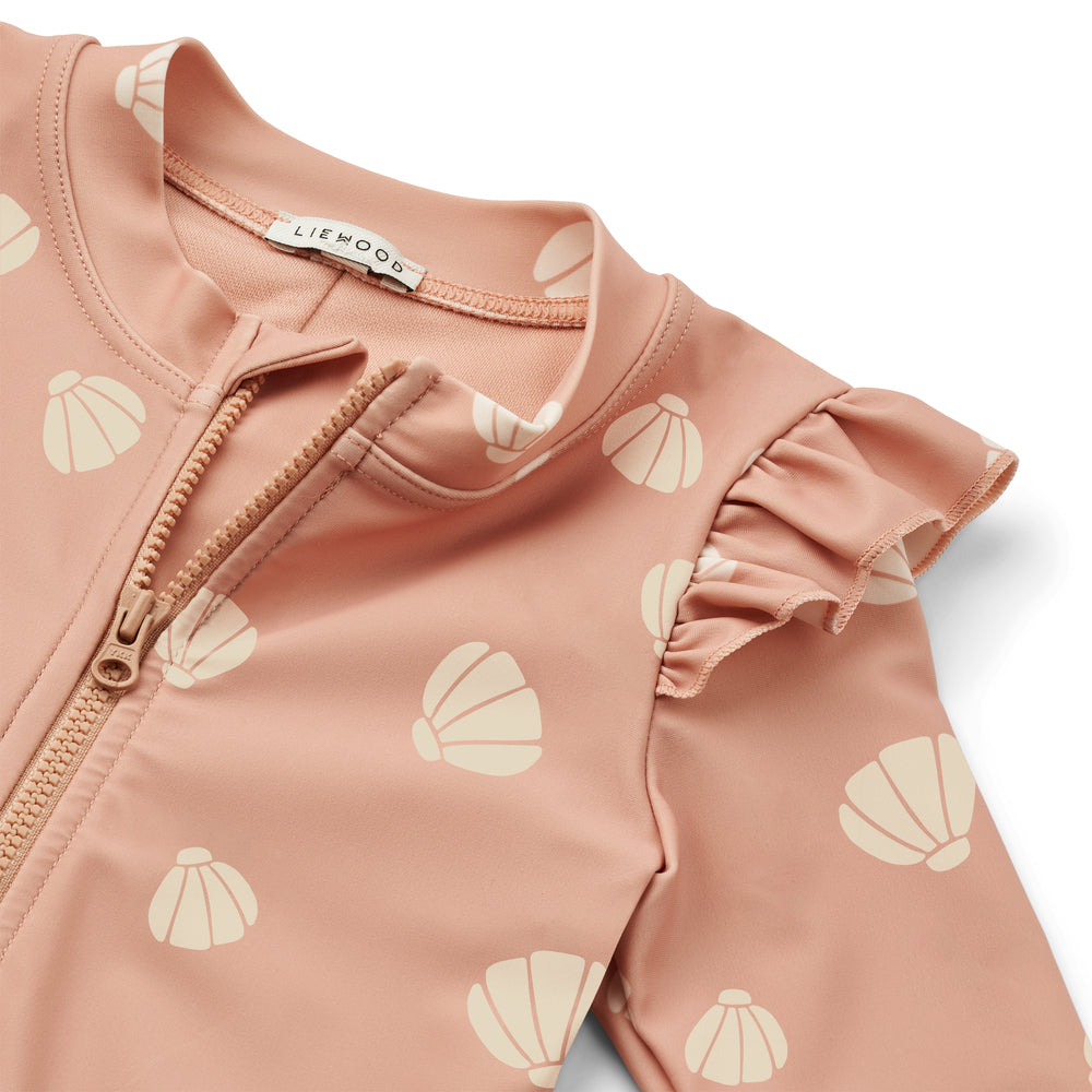 [Liewood] Amel Printed Swim Jumpsuit - Shell / Pale Tuscany