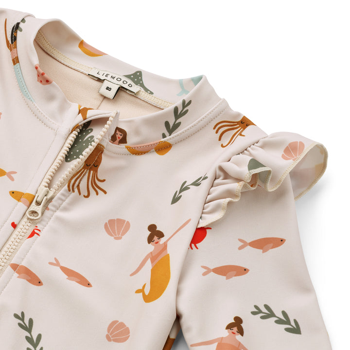 [Liewood] Amel Printed Swim Jumpsuit - Mermaids / Sandy