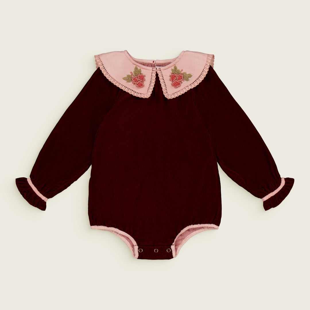 [Bachaa] Angel Romper - Burgundy