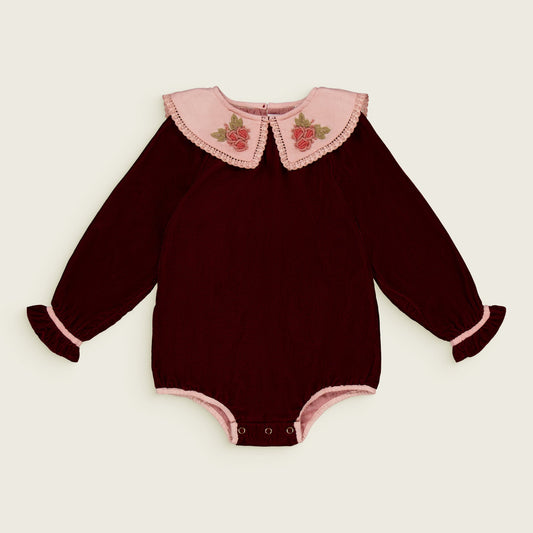 [Bachaa] Angel Romper - Burgundy