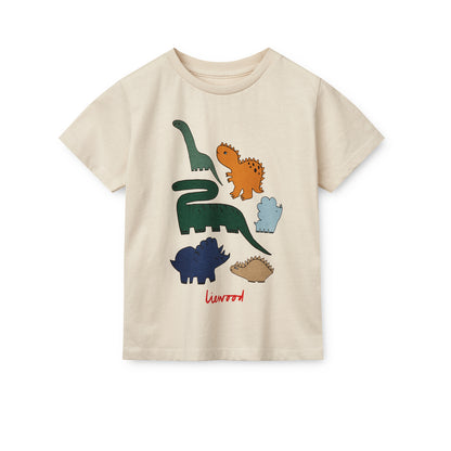 [Liewood] Apia Placement Print T-shirt - Dinosaurs / Sandy
