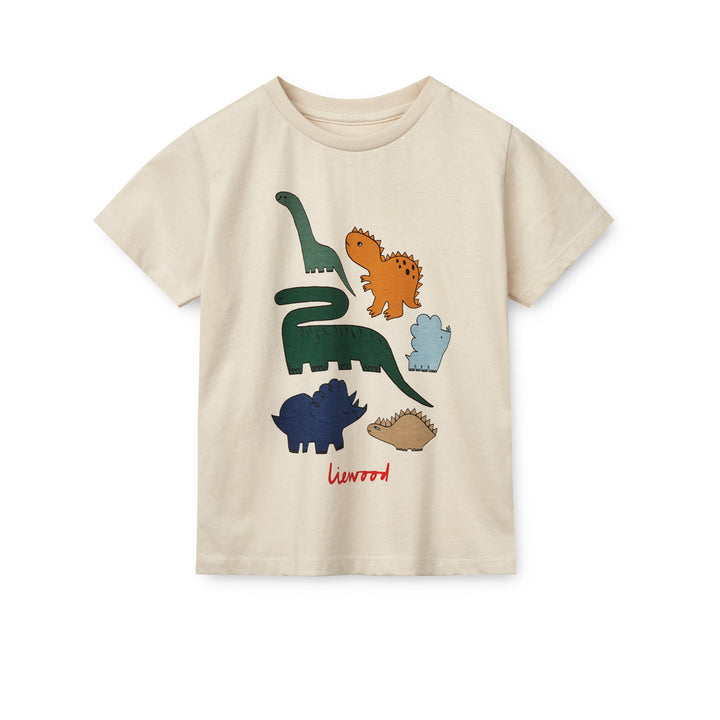 [Liewood] Apia Placement Print T-shirt - Dinosaurs / Sandy