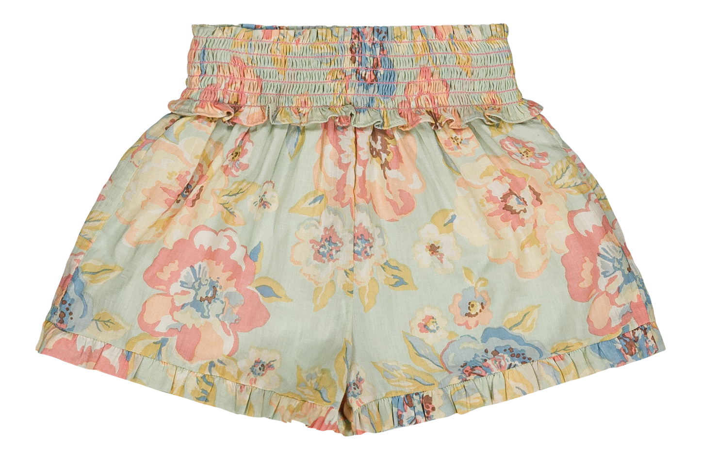 [Bachaa] Aquaverde Blouse & Short Set - Watercolor Print