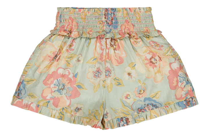 [Bachaa] Aquaverde Blouse & Short Set - Watercolor Print