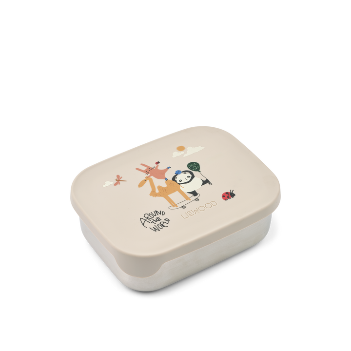 [Liewood] Arthur Steel Lunch Box 900ML - Around World