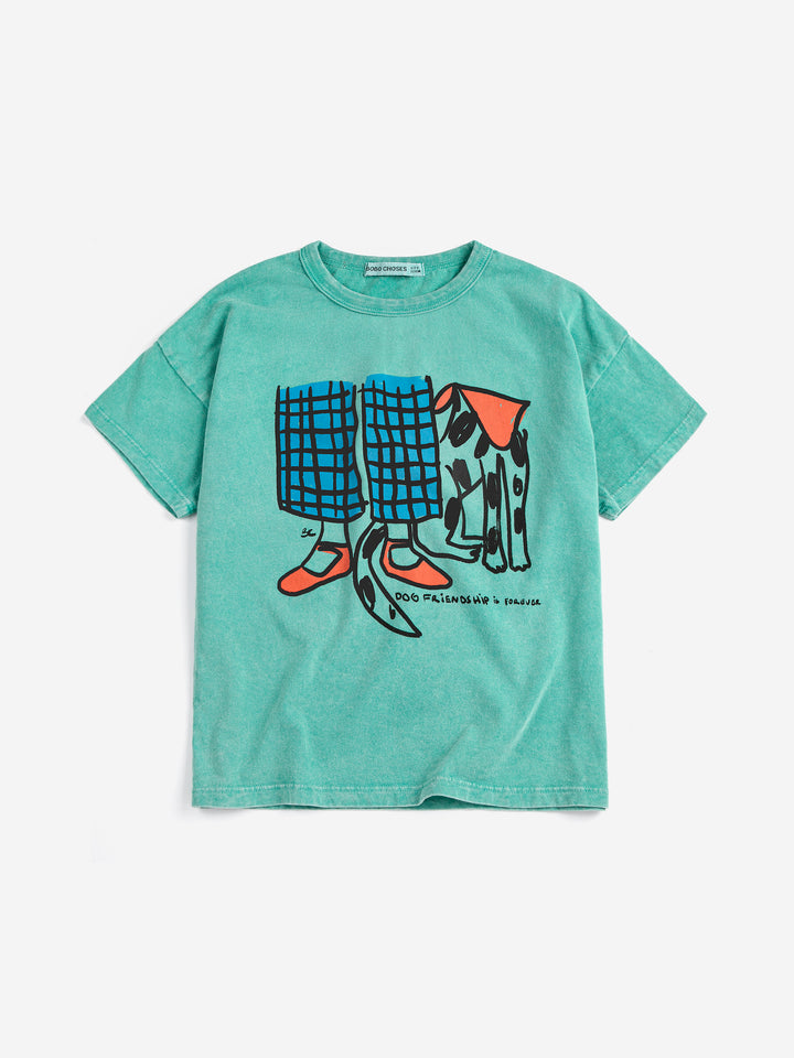 [ Bobo Choses] Dog Friendship T-shirt - Green