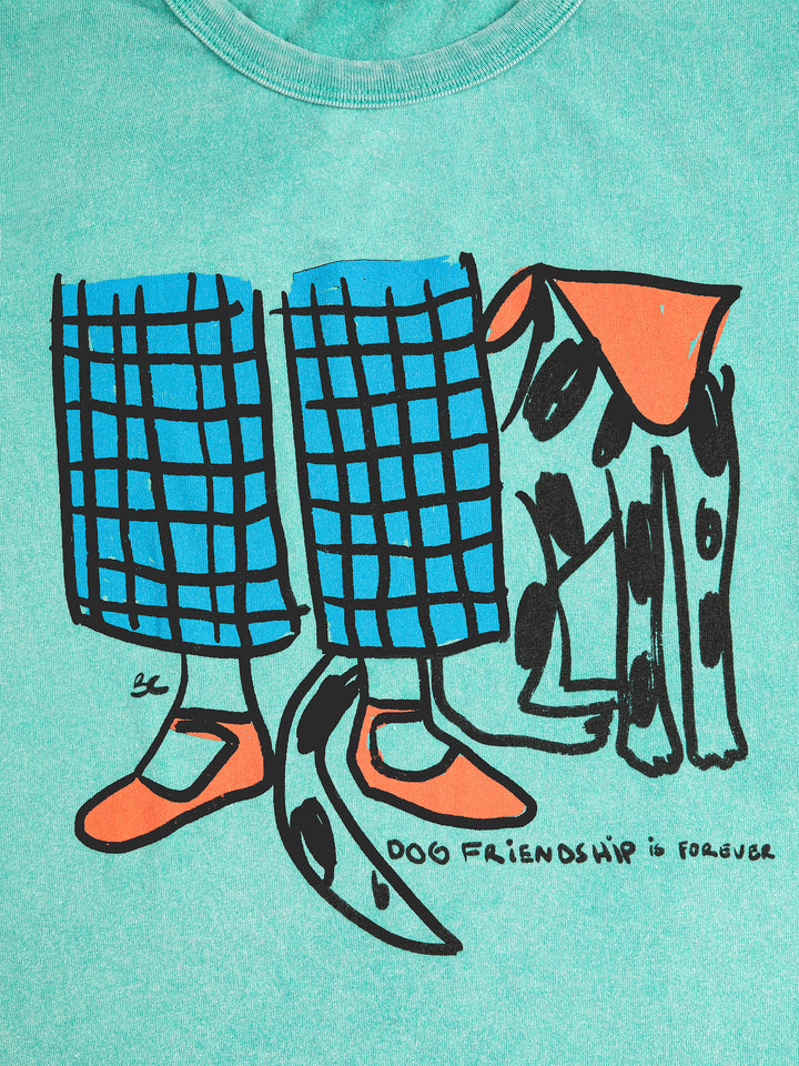 [ Bobo Choses] Dog Friendship T-shirt - Green