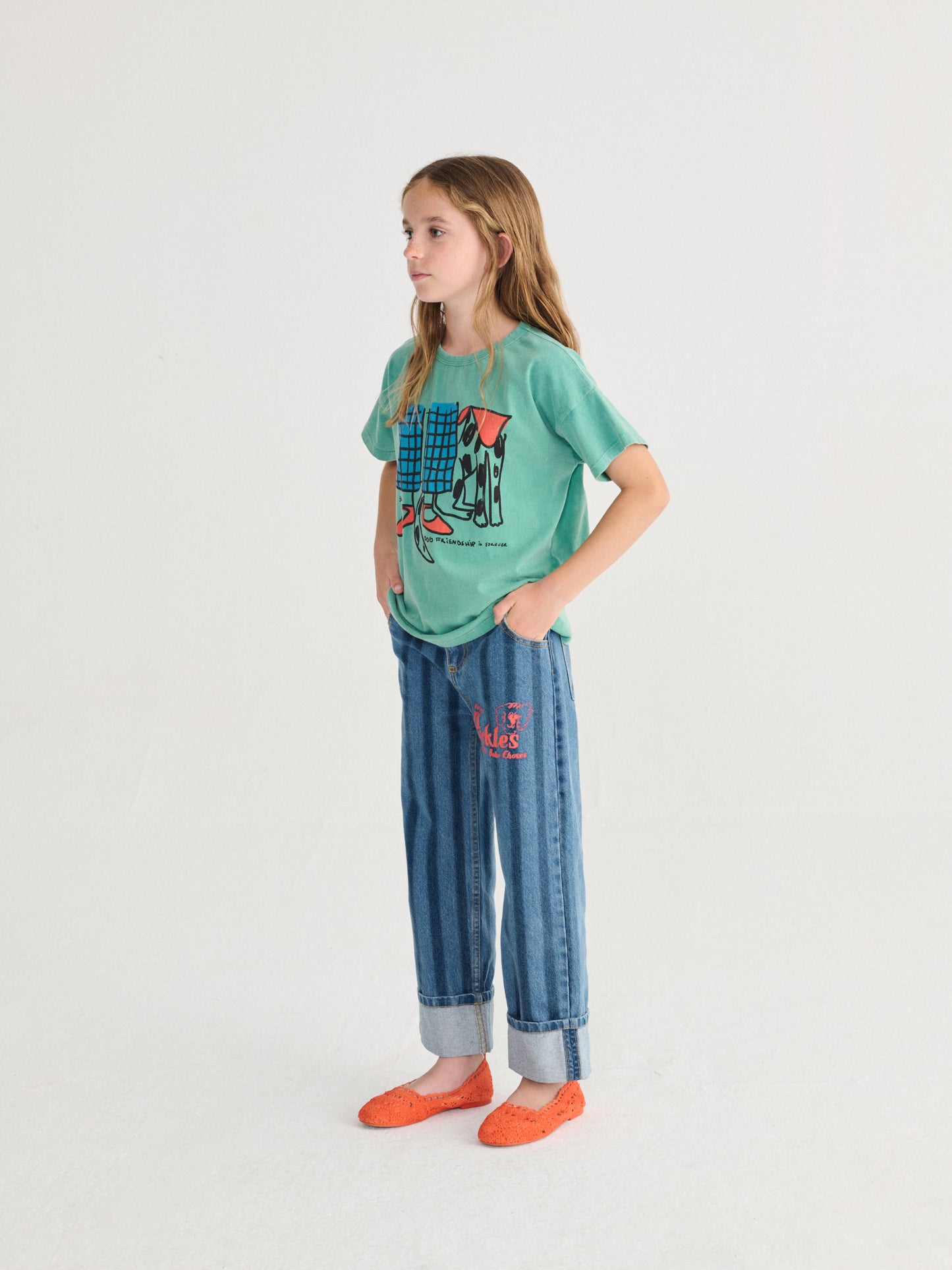 [ Bobo Choses] Dog Friendship T-shirt - Green