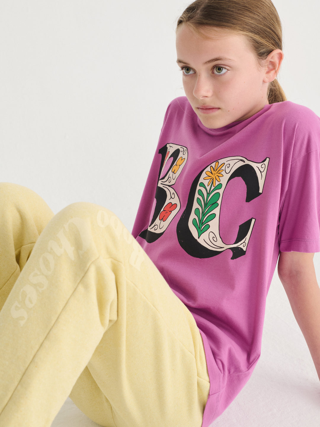 [ Bobo Choses] Spring Letters T-shirt - Purple