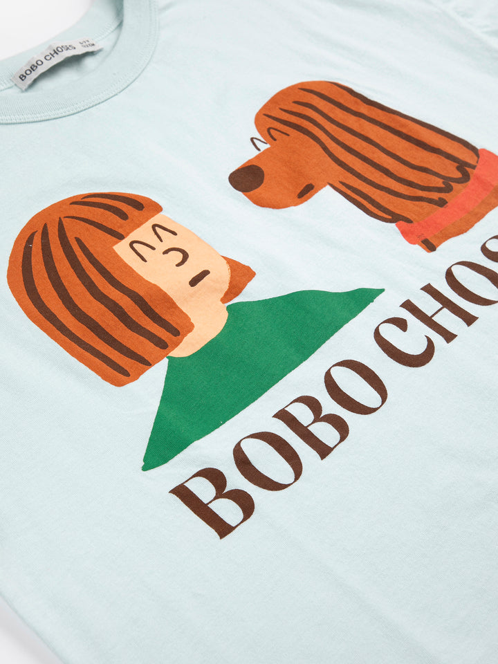 [ Bobo Choses] Friends In A Pickle T-shirt - Light Blue