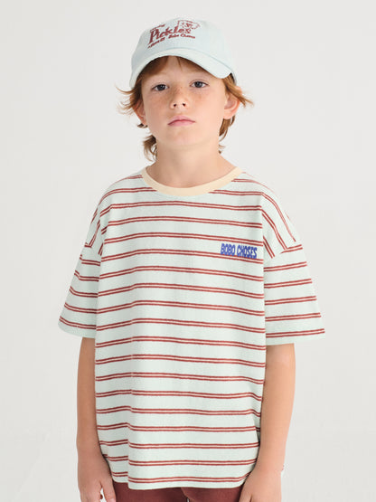 [Bobo Choses] Stripes T-shirt - Light Blue