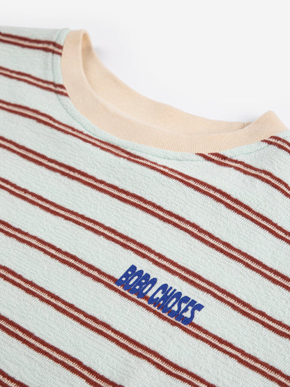 [Bobo Choses] Stripes T-shirt - Light Blue