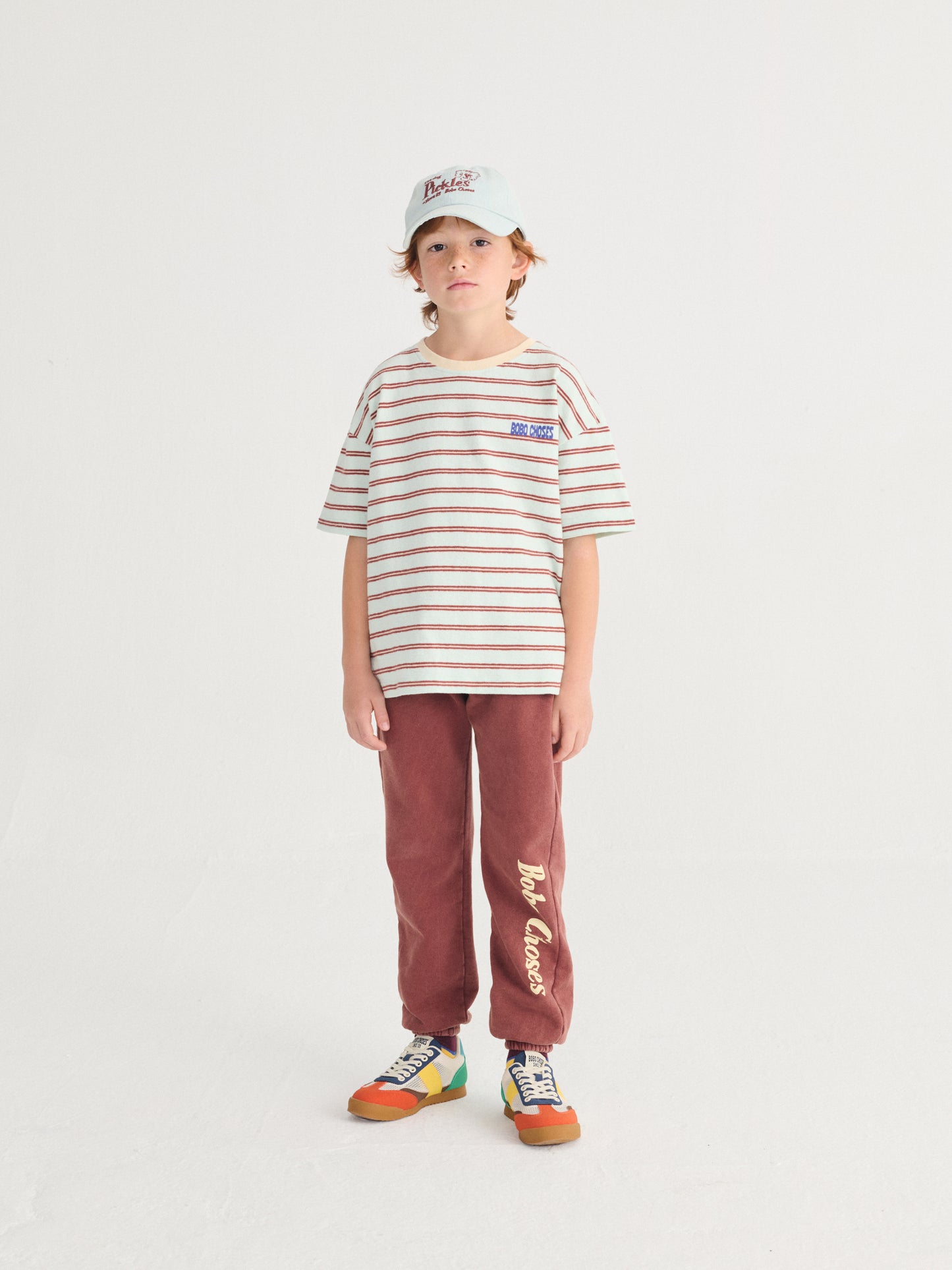 [Bobo Choses] Stripes T-shirt - Light Blue