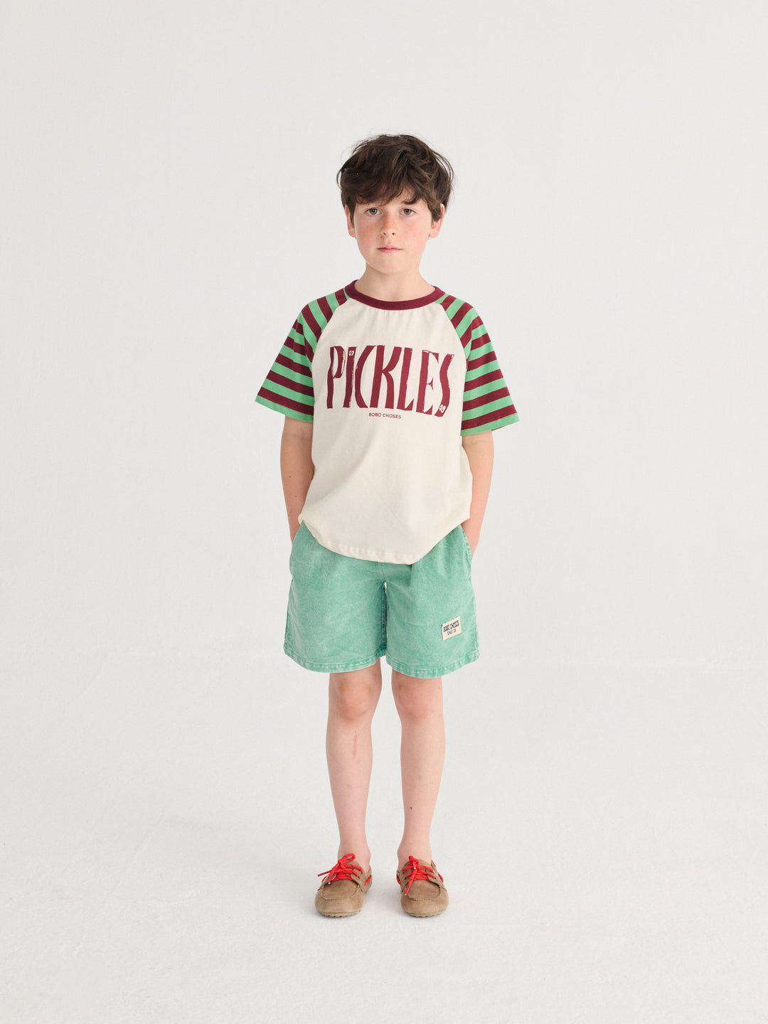 [ Bobo Choses] Since 09 Woven Bermuda Shorts - Green