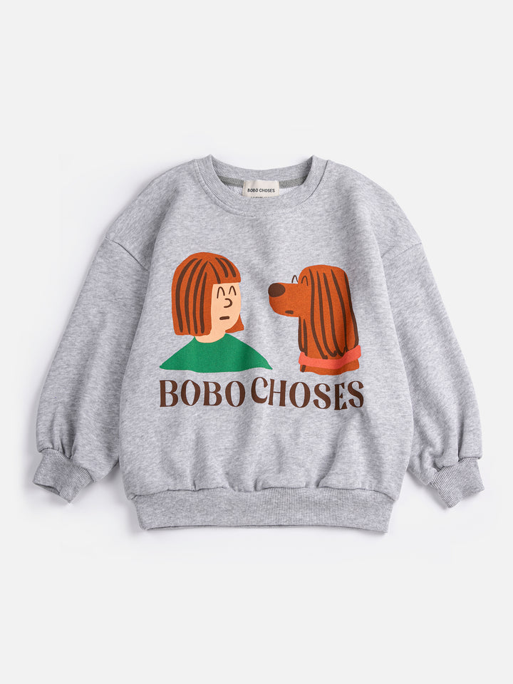 [ Bobo Choses] Friends In A Pickle sweatshirt - Heather Grey