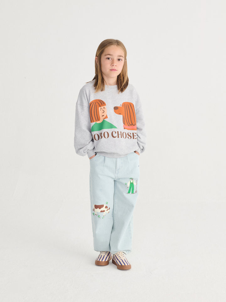 [ Bobo Choses] Friends In A Pickle sweatshirt - Heather Grey