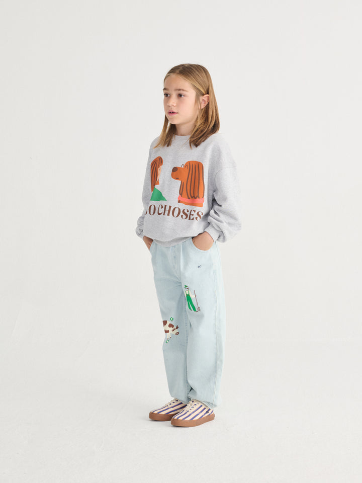 [ Bobo Choses] Friends In A Pickle sweatshirt - Heather Grey
