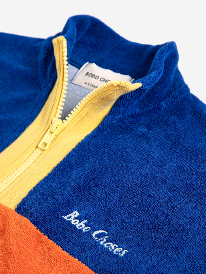 [ Bobo Choses] Color Block zipped Sweatshirt - Multicolor