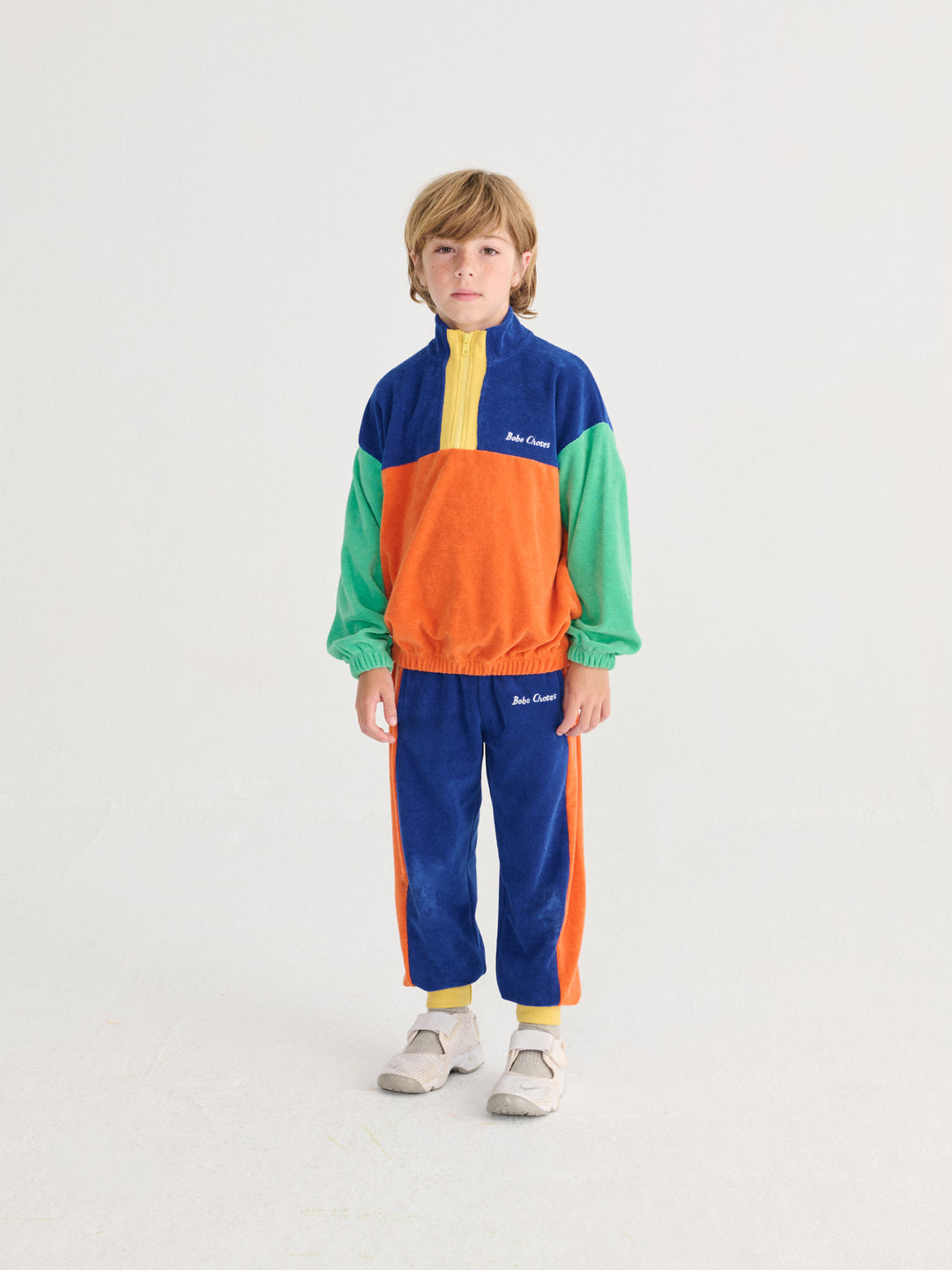 [ Bobo Choses] Color Block zipped Sweatshirt - Multicolor