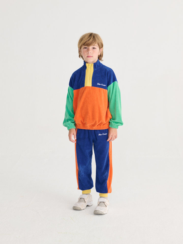 [ Bobo Choses] Color Block zipped Sweatshirt - Multicolor