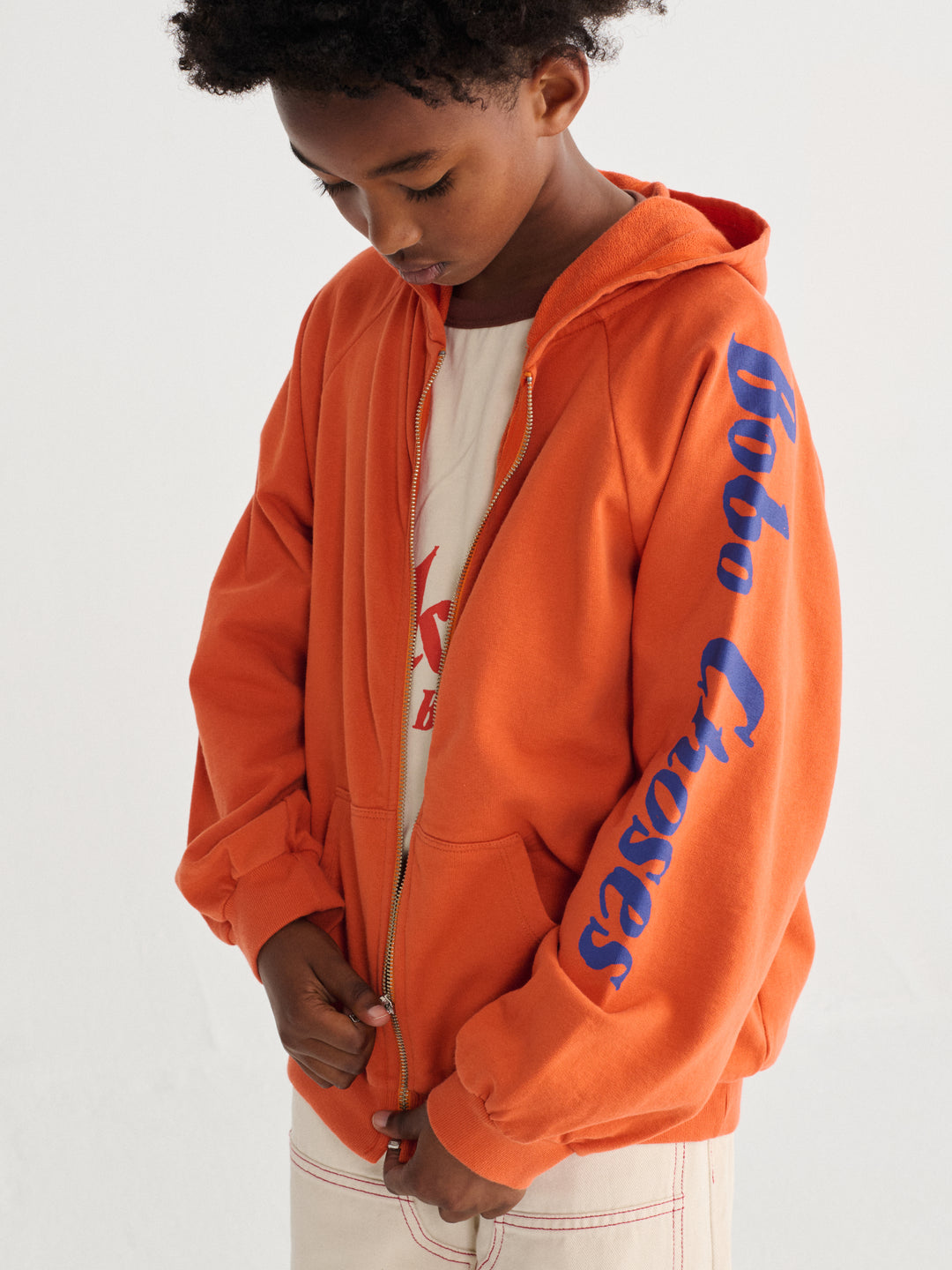 [ Bobo Choses] Zipped Hoodie - Orange