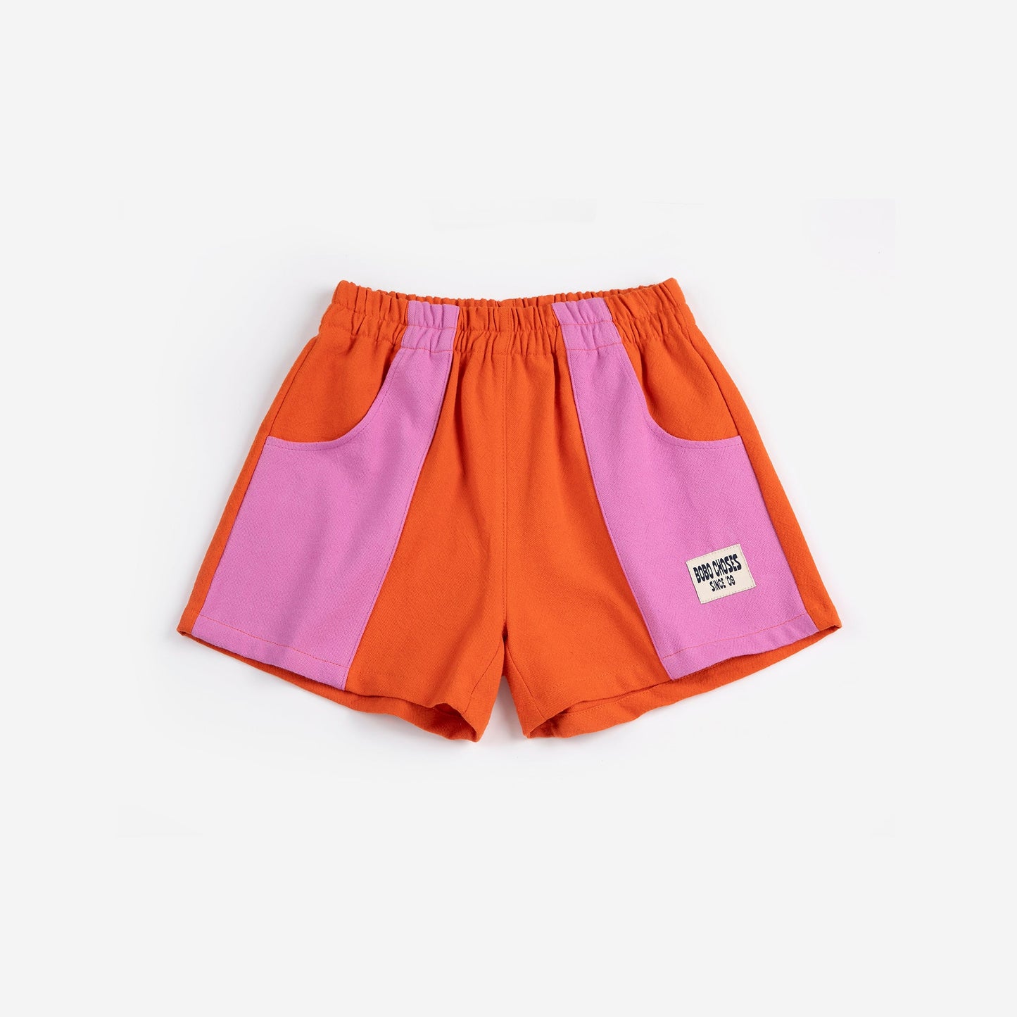 [ Bobo Choses] Color Block Woven Shorts - Orange