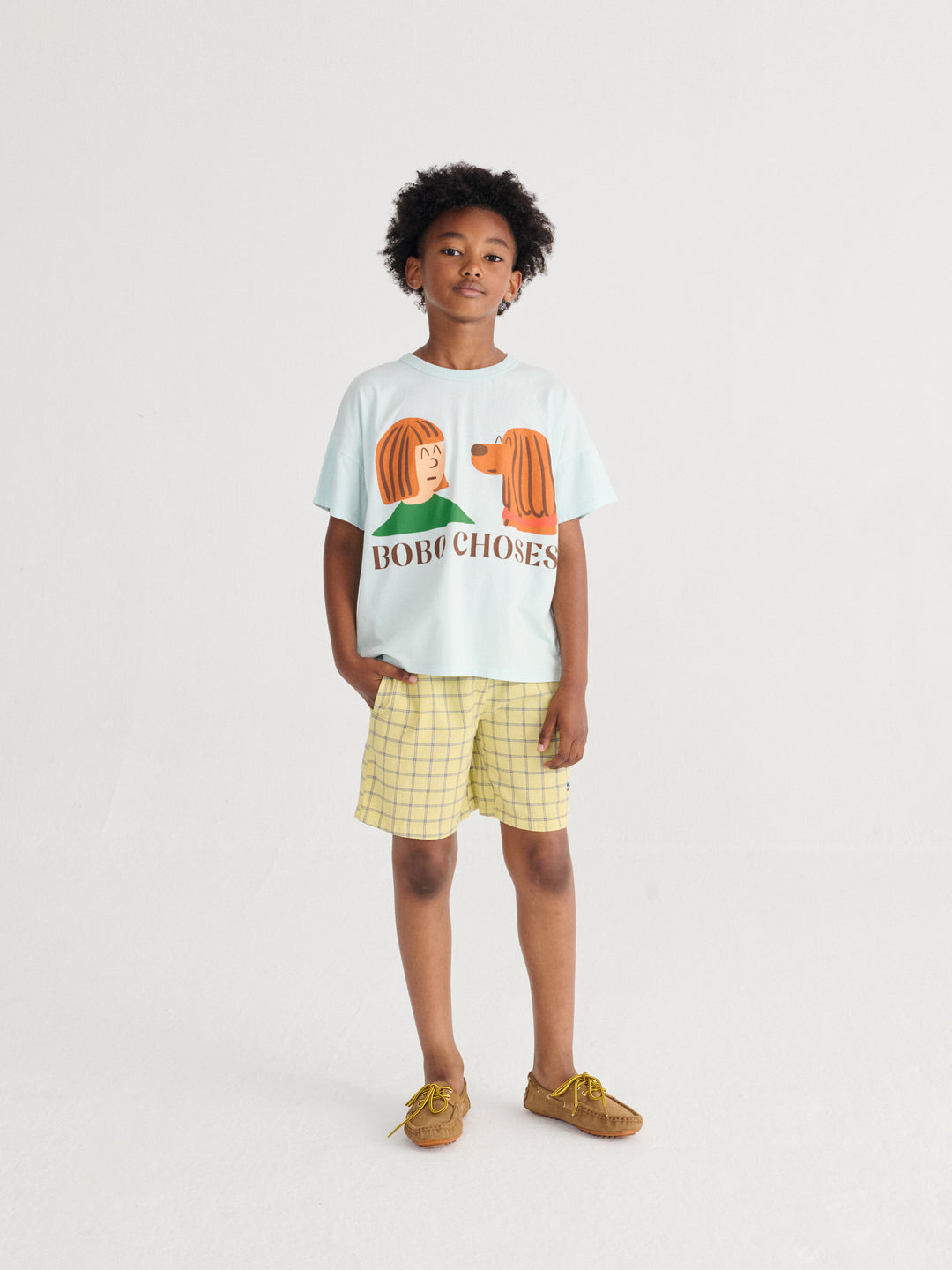 [ Bobo Choses] Friends In A Pickle T-shirt - Light Blue