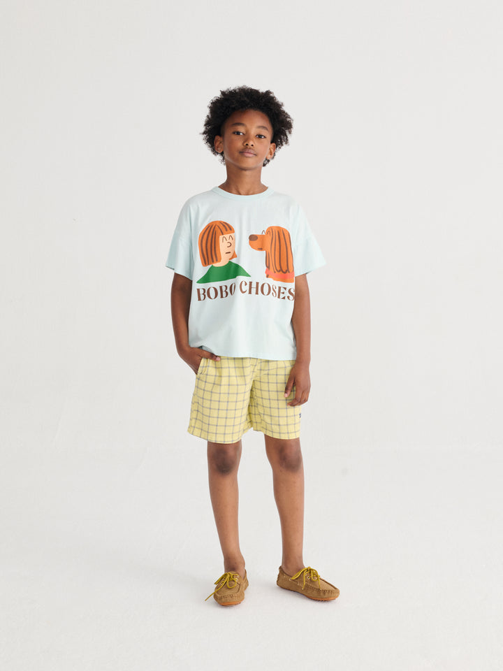 [ Bobo Choses] Friends In A Pickle T-shirt - Light Blue
