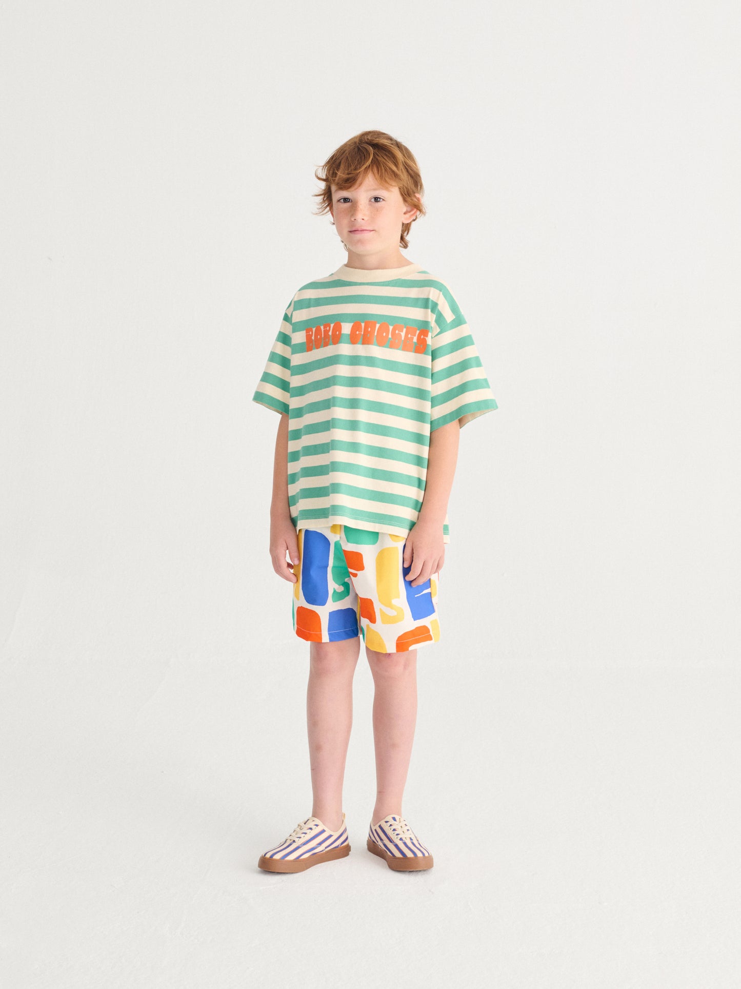 [Bobo Choses] Color All Over Swim Board Shorts - Off white