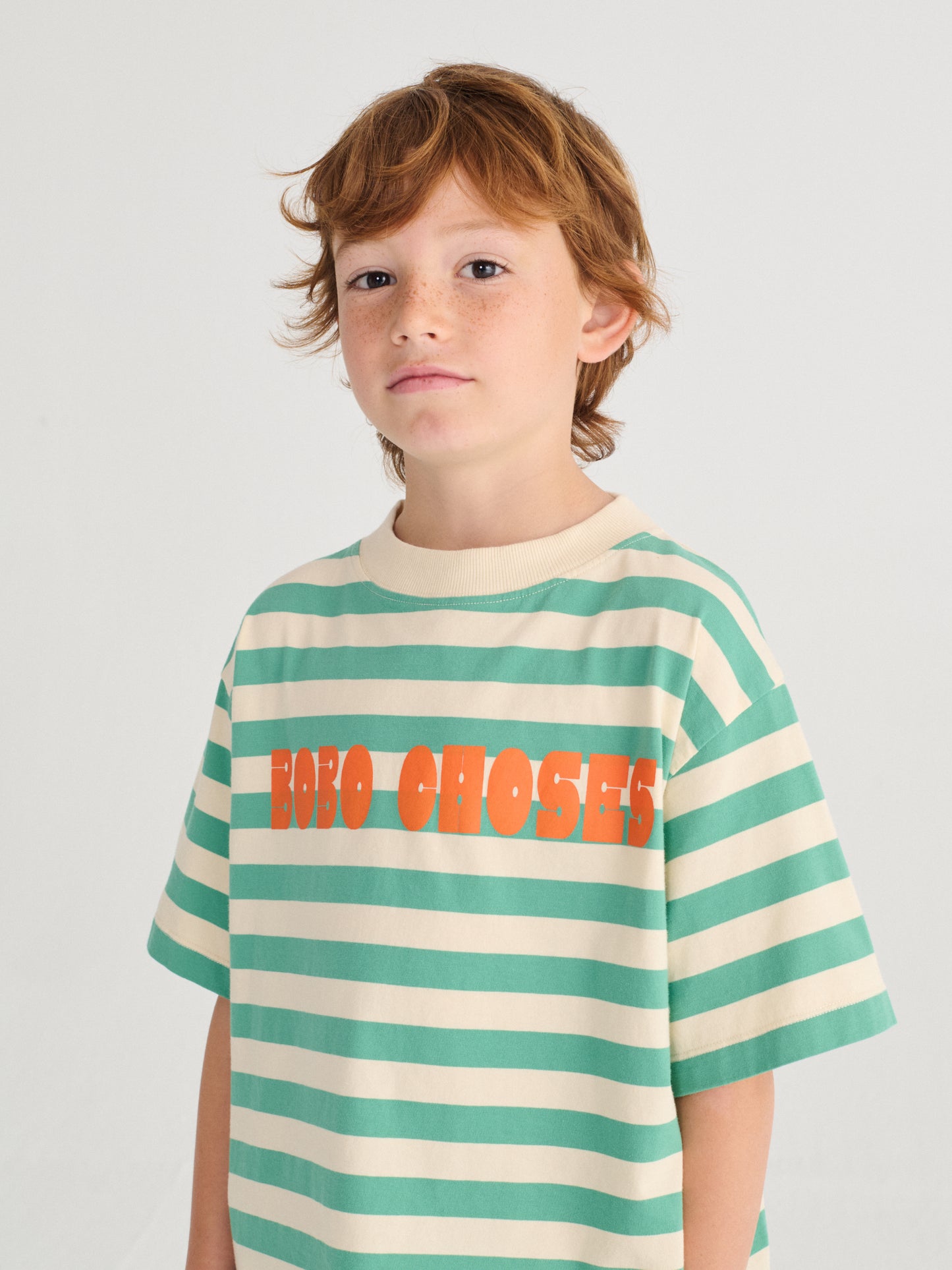 [Bobo Choses] Modern Striped T-shirt - Offwhite