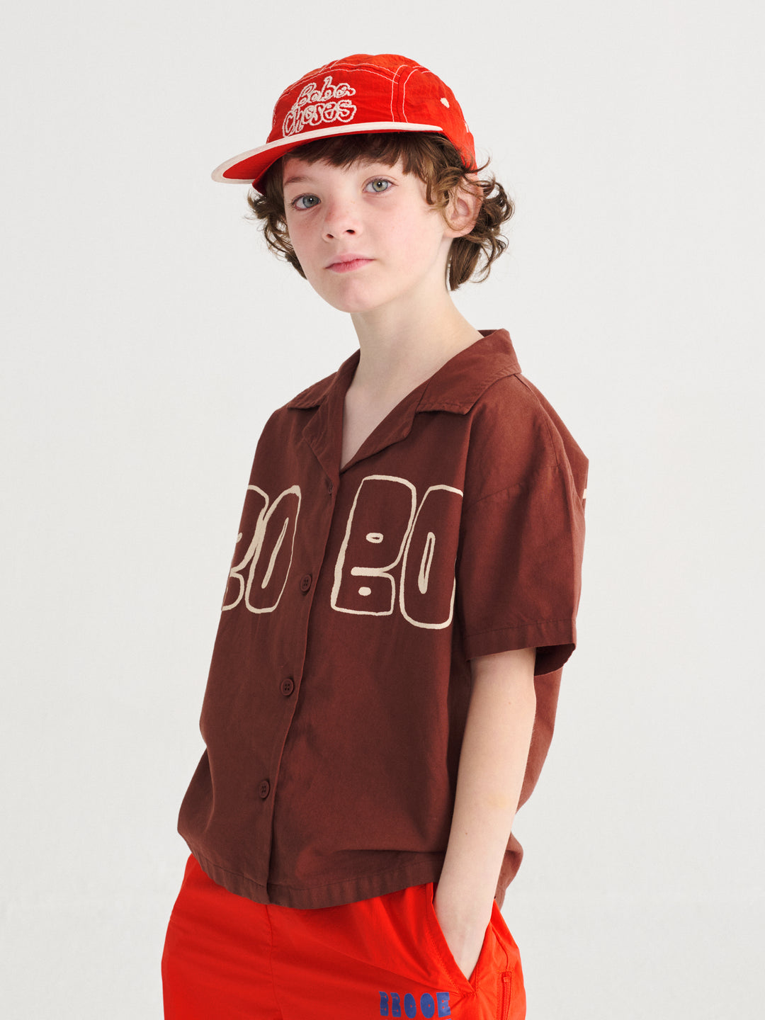 [Bobo Choses] Thin Woven Shirt - Brown