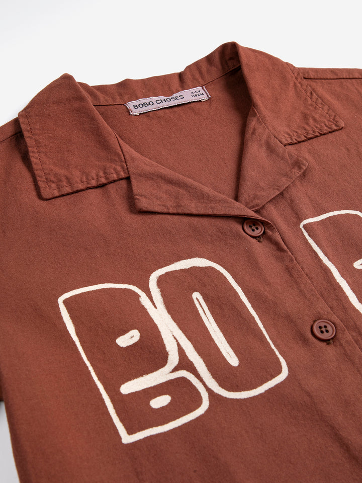 [Bobo Choses] Thin Woven Shirt - Brown