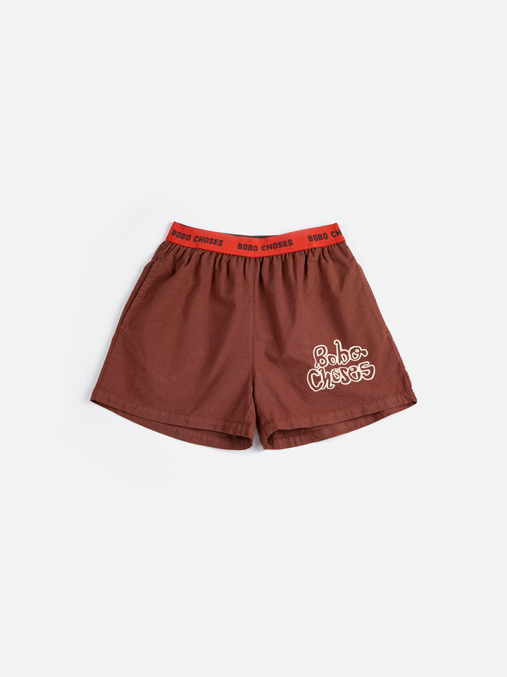 [ Bobo Choses] Hand Woven Bermuda Shorts - Brown