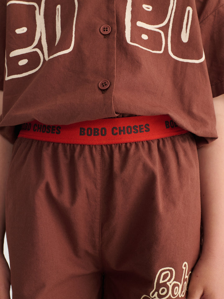 [ Bobo Choses] Hand Woven Bermuda Shorts - Brown