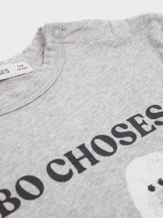 [Bobo Choses]Baby Booty Ghosts T-shirt - Heather Grey