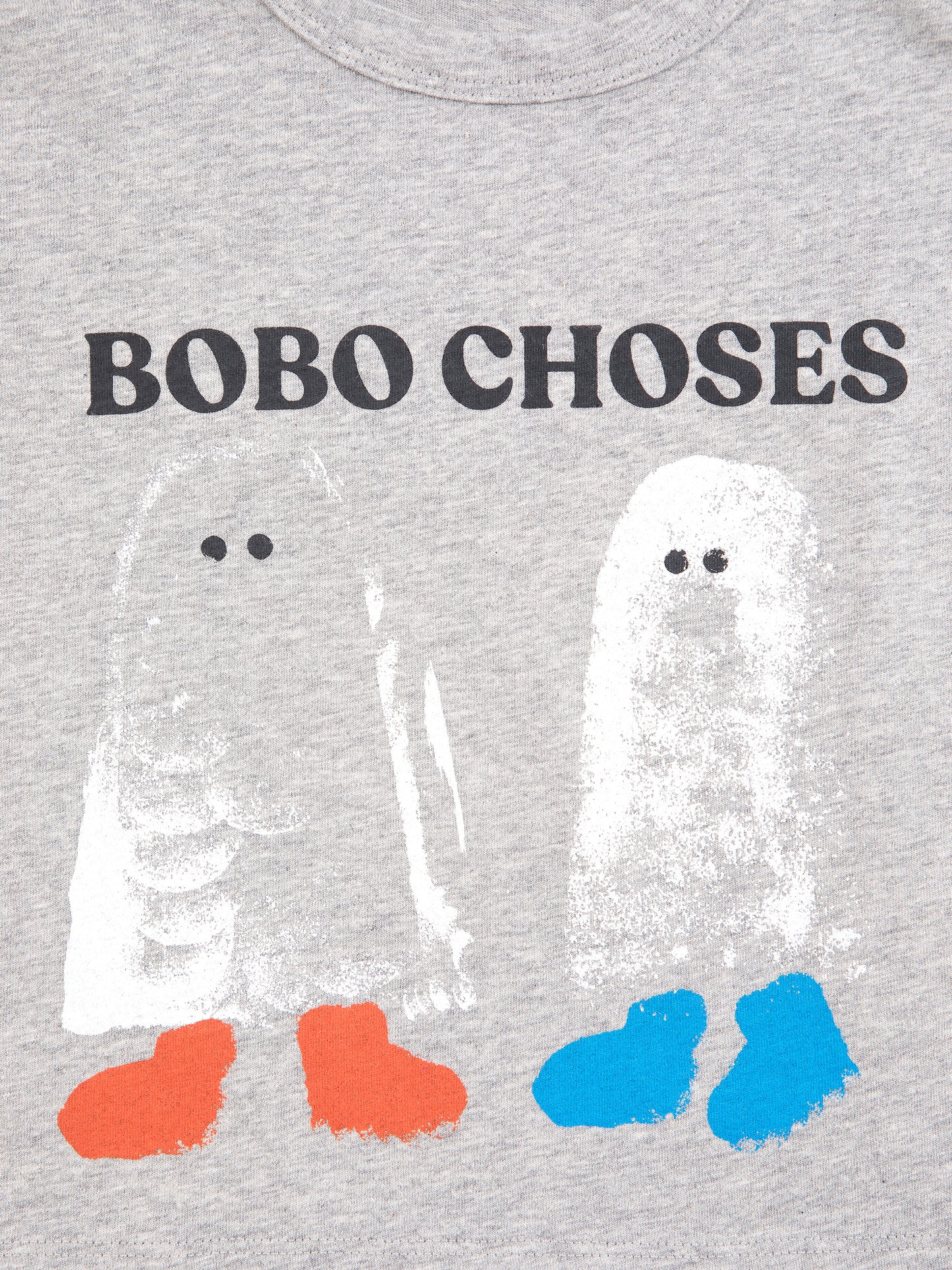 [Bobo Choses]Baby Booty Ghosts T-shirt - Heather Grey