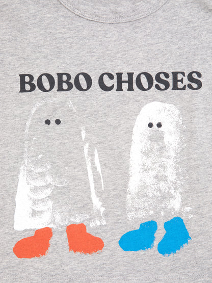 [Bobo Choses]Baby Booty Ghosts T-shirt - Heather Grey