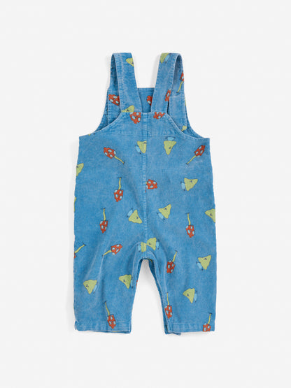[Bobo Choses]Mush Monster Duo all over corduroy overall-Blue