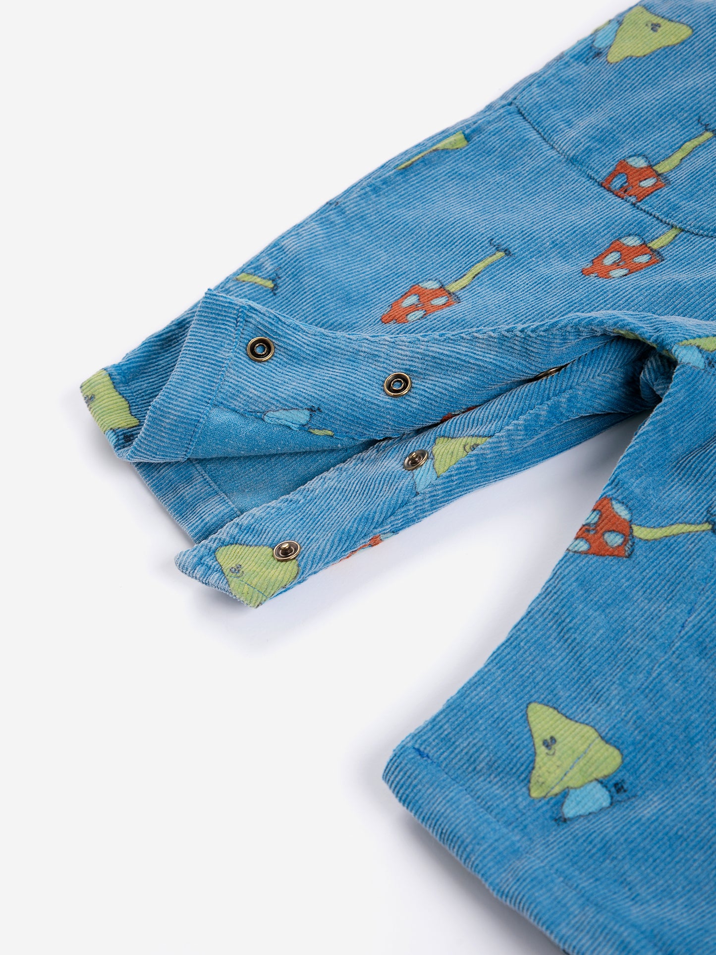 [Bobo Choses]Mush Monster Duo all over corduroy overall-Blue