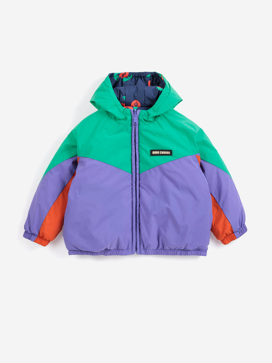 [Bobo Choses]Stamp Bloom all over reversible anorak-Navy