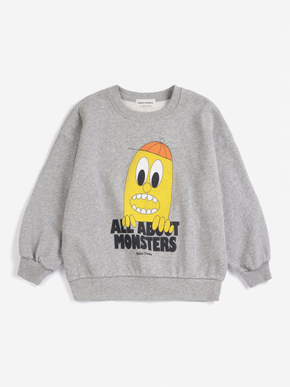 [Bobo Choses]Bigtooth Lemon sweatshirt-Light Heather Grey