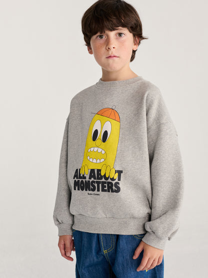 [Bobo Choses]Bigtooth Lemon sweatshirt-Light Heather Grey