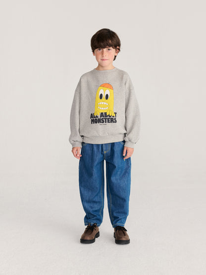[Bobo Choses]Bigtooth Lemon sweatshirt-Light Heather Grey
