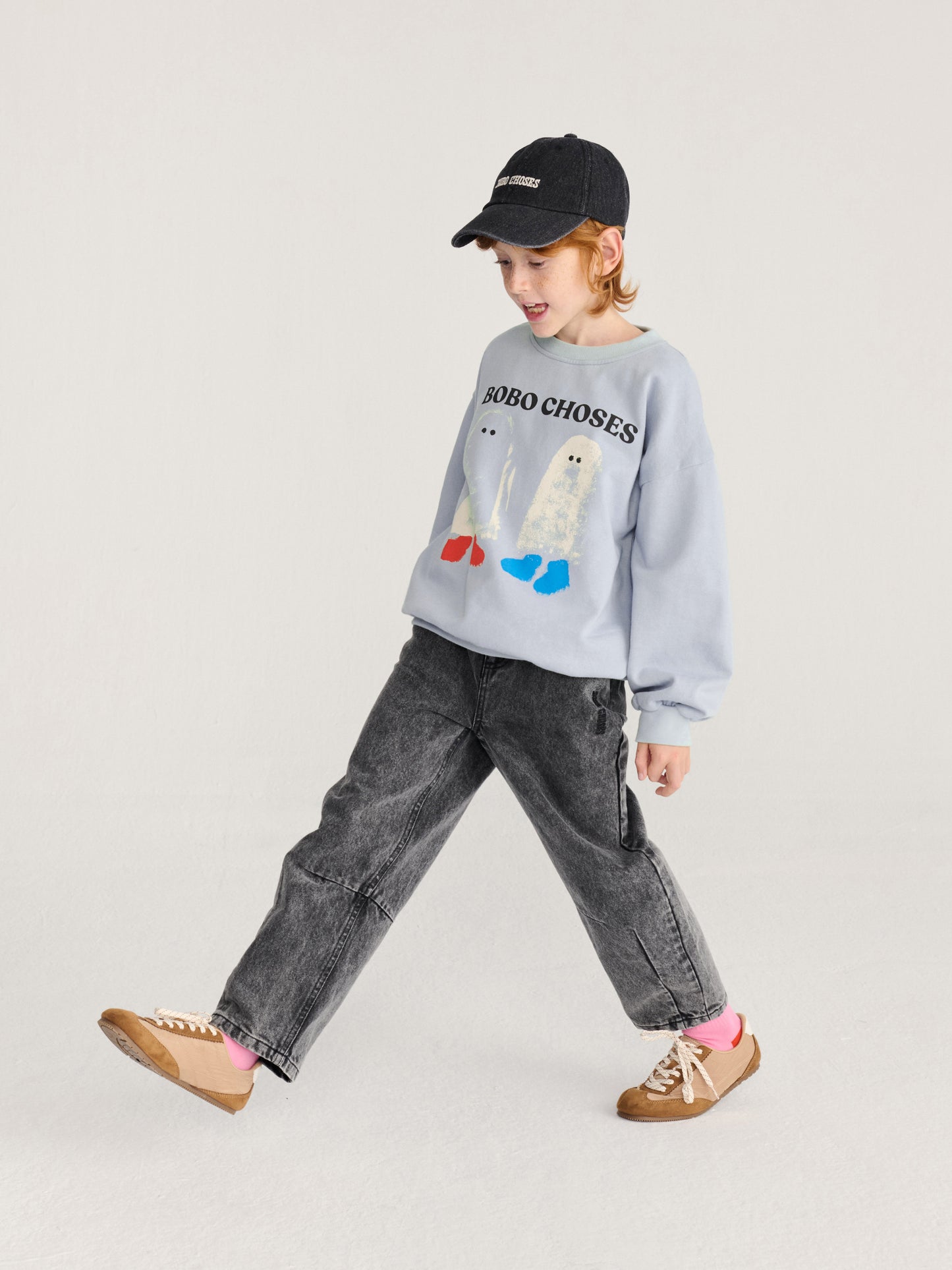 [Bobo Choses]Booty Ghosts Sweatshirt - Light Blue