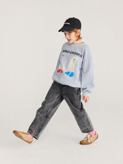[Bobo Choses]Booty Ghosts Sweatshirt - Light Blue