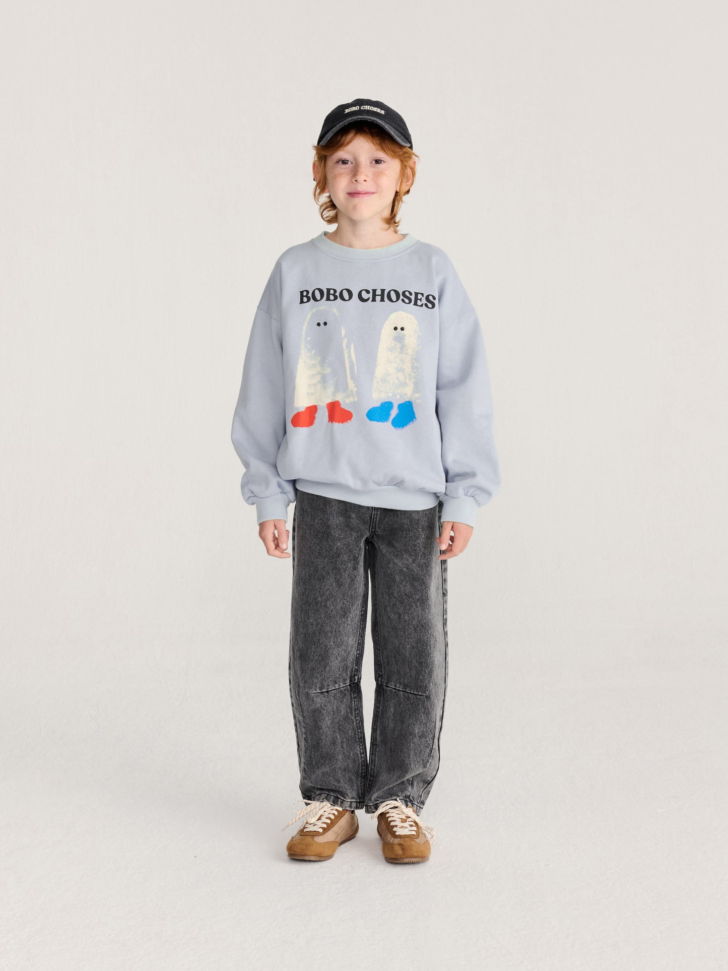 [Bobo Choses]Booty Ghosts Sweatshirt - Light Blue